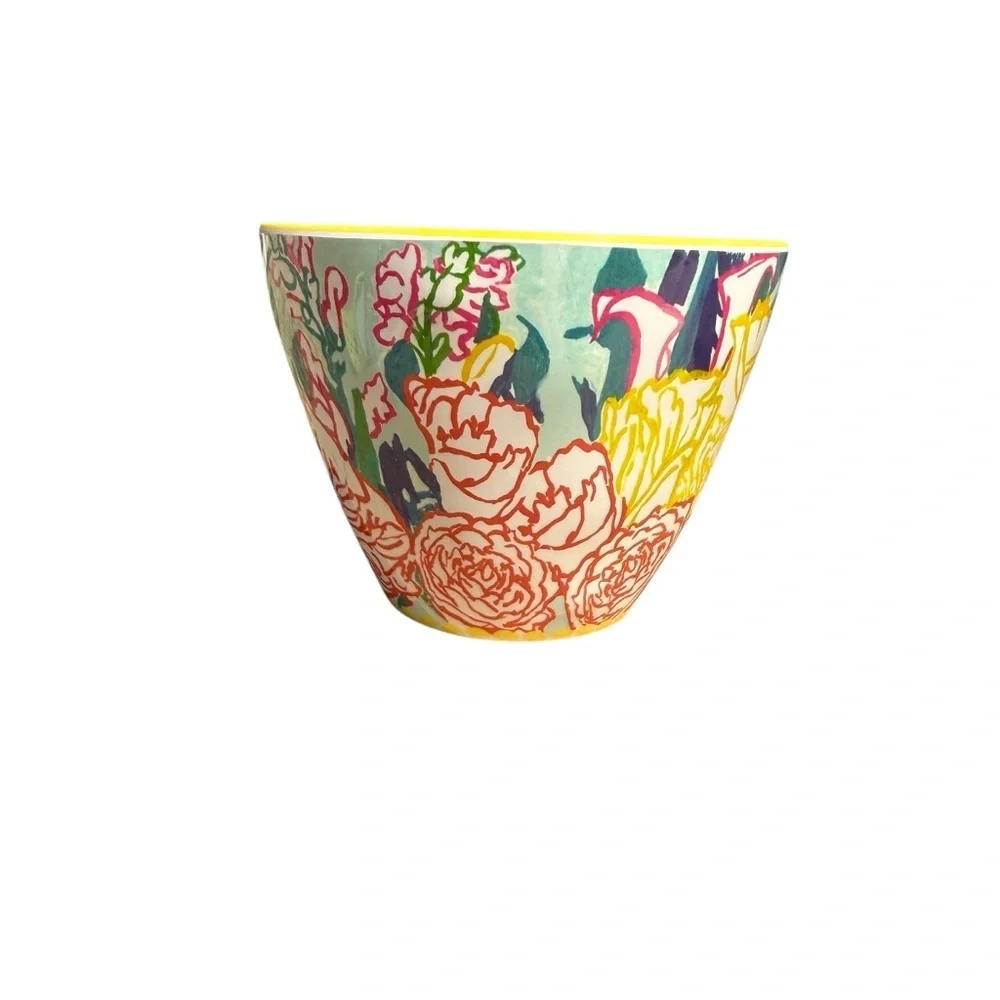 Anthropologie Lulie Wallace Floral Melamine Bowl Set 3 Garden Party Cottagecore